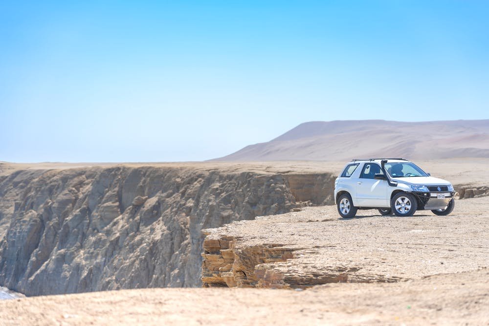 Dune buggy ride Dubai desert terrain landscape