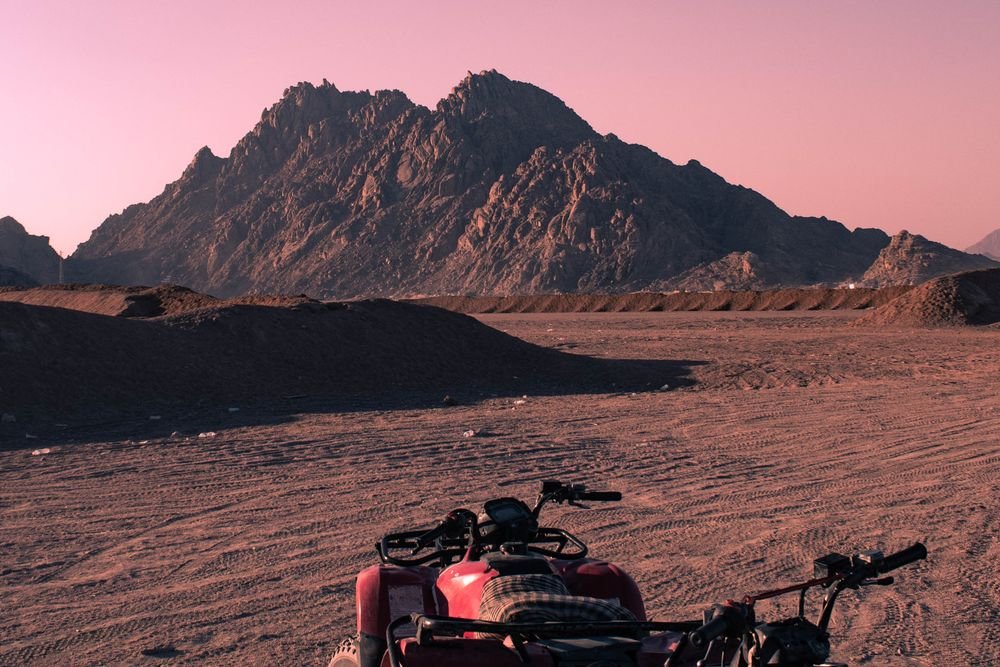 Quad ATV biking Dubai desert terrain